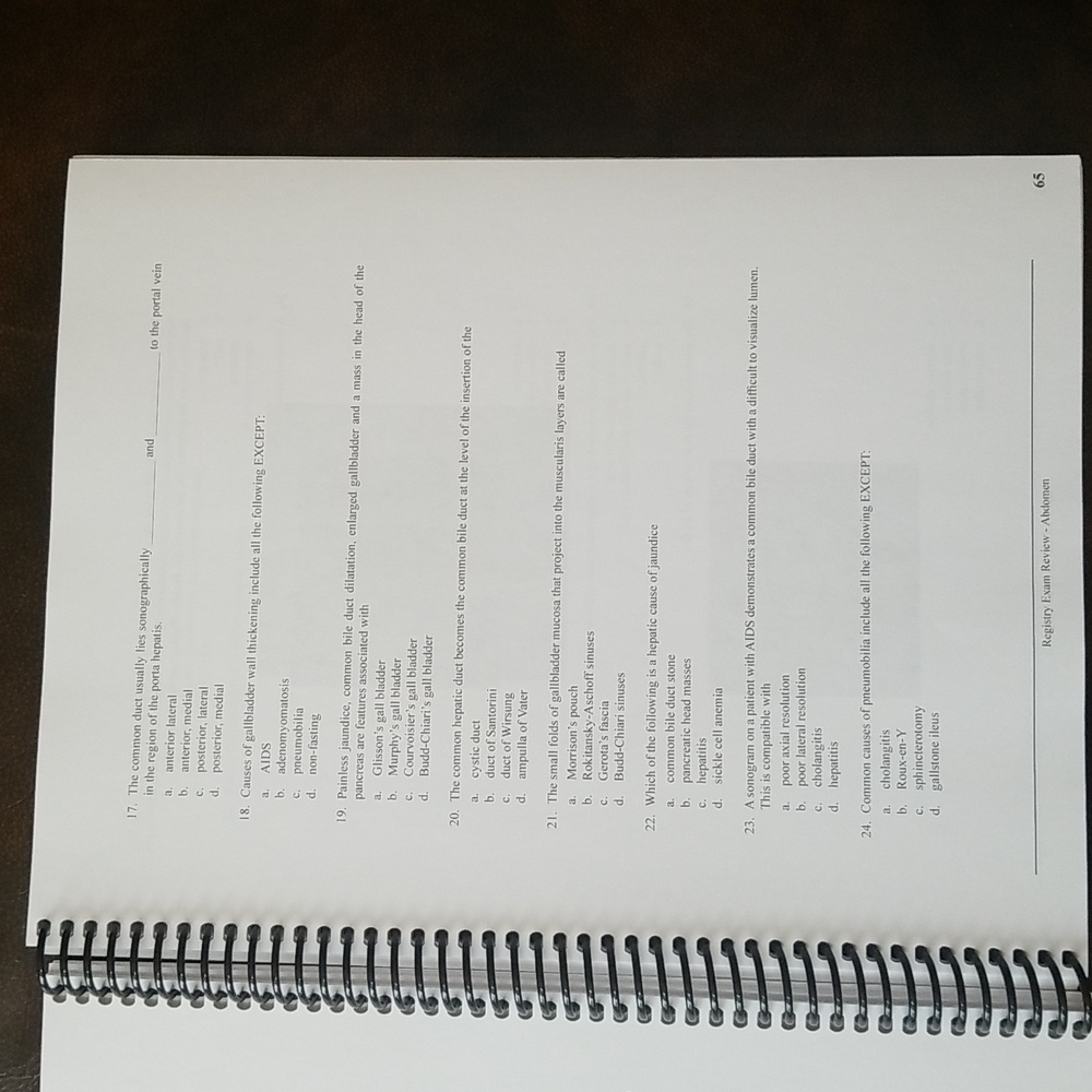 Pegasus Lectures Ultrasound Registry Abdomen Exam Book - Picture 6 of 9